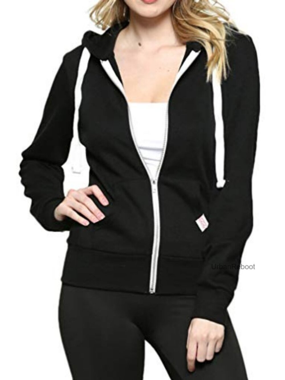 Womens Active Fleece Zip Up Hoodie Long Sleeve Plus Size
